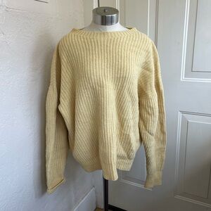 baserange yellow mea wool sweater